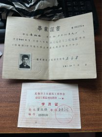 江苏无锡人的，南京建筑工程学校，毕业证书