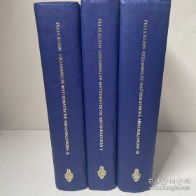 Felix Klein Gesammelte Mathematische Abhandlungen 全集三册