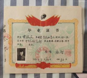 60年代师范学校毕业证