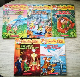 Geronimo Stilton, No. 41-45老鼠记者#41-45： Mighty Mount Kilimanjaro The Peculiar Pumpkin Thief I'm Not A Supermouse! The Giant Diamond Robbery Save the White Whale!