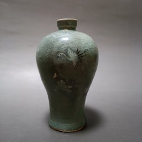 朝鲜青瓷仙鹤观音瓶