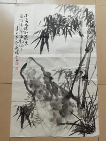 当代中国书画百杰，著名书画家。【陈弘刚 国画作品一幅61x97】保真出售！