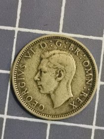 英国1945年6便士 乔六 19.5mm2.8克小银币