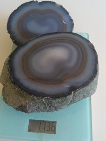 玛瑙石切片摆件14*10cm