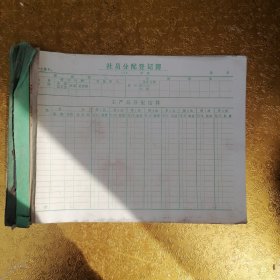 八十年代农村社员分配登记薄空白老账本