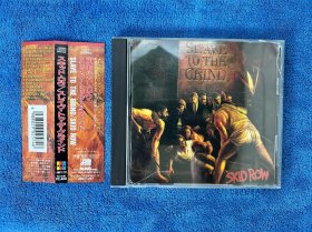 Skid Row – Slave To The Grind，CD，91年日版，带侧标，无码CSR，穷街乐队，重金属，硬摇滚，外壳磨痕裂痕，托盘卡齿松动，盘面轻微痕迹