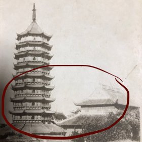 【影像资料】民国苏州北寺塔(报恩寺塔)及大雄宝殿等周边景象，较为少见