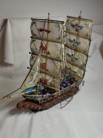 船模型-景泰蓝工艺品（一帆风顺）古法