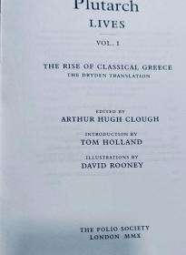 Plutarch Lives the rise of classical Greece Greek history philosophy 大量插图英文原版精装