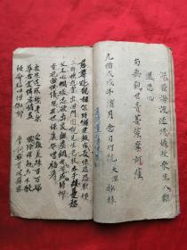 线装古旧书，清光绪手抄本，经书，共抄17筒子页，尺寸约：24*13cm