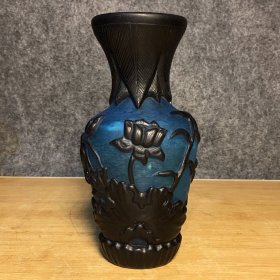 古董古玩瓷器，清代琉璃雕刻花瓶