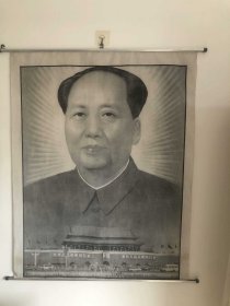 大尺度大幅面毛主席画像挂像巨幅毛主席挂画95*76厘米 材质是无纺布。