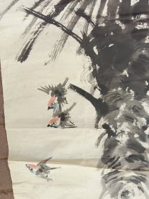 寿川国画。无印章。真迹。时间七十年代末80年代初。有豁口、蚂蚱口、裂口 介意者勿拍。装裱出来就好看了。来源地:北京.真迹。