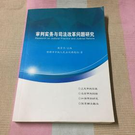 审判实务与司法改革问题研究。