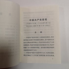 二十大党章 中国共产党章程 （64开、口袋本）