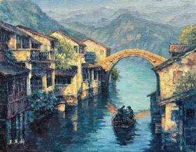 中国八大美院之首
中央美院王其均教授油画景观精品
附合影视频收藏证书
尺寸不同，喜欢请询价