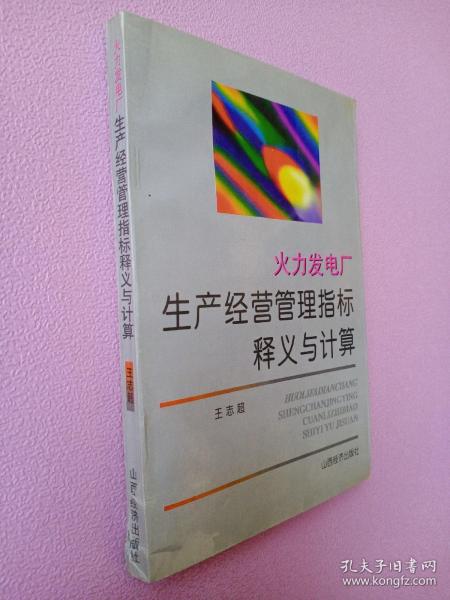 火力发电厂生产经营管理指标释义与计算