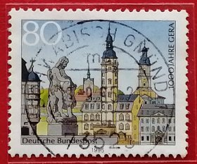 德国邮票 1995年 格拉州1000周年 1全信销