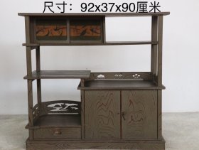 红豆杉茶水柜，红豆杉材质，屋久衫为红豆杉科，木纹精美，香气浓郁，保存完好，尺寸如图