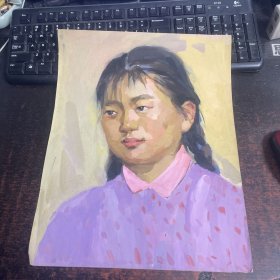 南京师范大学教授家流出     水粉画  （ 女人）      尺寸  29x37