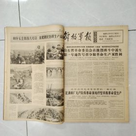 解放军报1967年3-4月合订本54期全（第3349号-3402号）4开原报