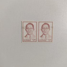 外国邮票 菲律宾邮票名人像 信销2枚 如图