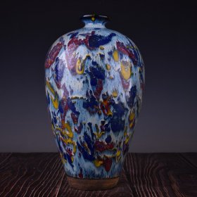 宋建窑供御七彩点釉梅瓶规格28*15.5厘米