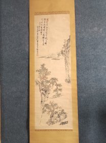 晚清画家胡铁梅原装老裱写意山水