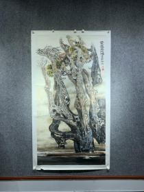 中国胡杨第一人，著名画家杨松涛，六尺巨作