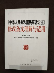 《中华人民共和国民事诉讼法》修改条文理解与适用