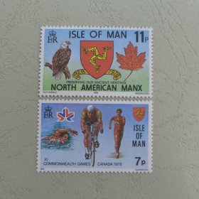 E507英属马恩岛1978年 英联邦运动会 体育 外国邮票 新 2全
