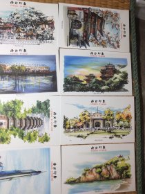 明信片:南京印象(水彩手绘12枚)