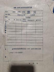 老资料 ：1974年档案材料：河南省电建一处工会会员登记表（刘玉兰）、电建一处职工直系供养亲属登记表，有档案袋