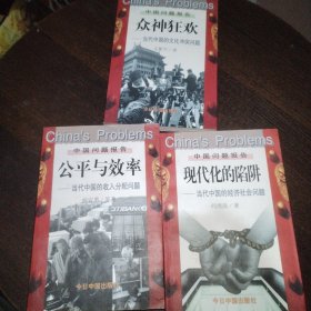 现代化的陷：当代中国的经济社会问题，众神狂欢：当代中国的文化冲突问题，公平与效率：当代中国的收入分配问题