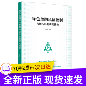 绿色金融风险控制与运行机制研究报告