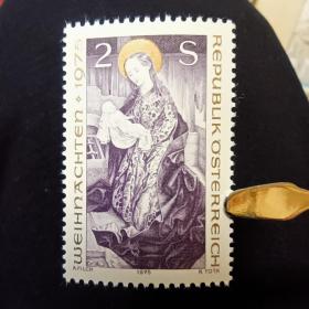 A4奥地利邮票1975年 圣诞节 十五世纪祭坛画 新 1全 雕刻版