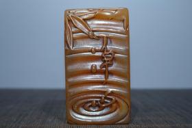旧藏寿山石套盒印章，长4.5cm宽3.5m长7.8cm重29.2g