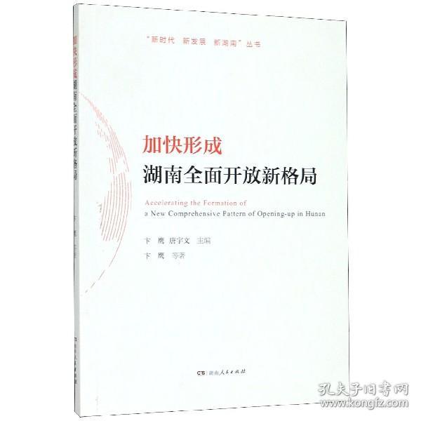 加快形成湖南全面开放新格局/“新时代新发展新湖南”丛书