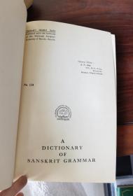 A Dictionary Of Sanskrit Grammar