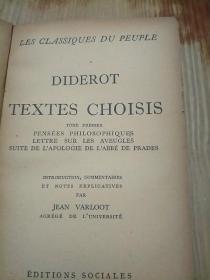 DIDEROT TEXTES CHOISIS 1、2