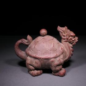 龙龟壶落款「徐友泉」明代容量约360cc尺寸16.5×9.8×12.3cm