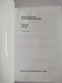 VDA 4,Part 1Quality Assurance prior to Serial Application(1996年英文版)