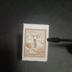 s20阿根廷邮票(滑雪运动) 1971年 新 无胶 1枚 品相如图