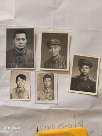 60年代 军人照片 胸戴徽章 老照片5张合售