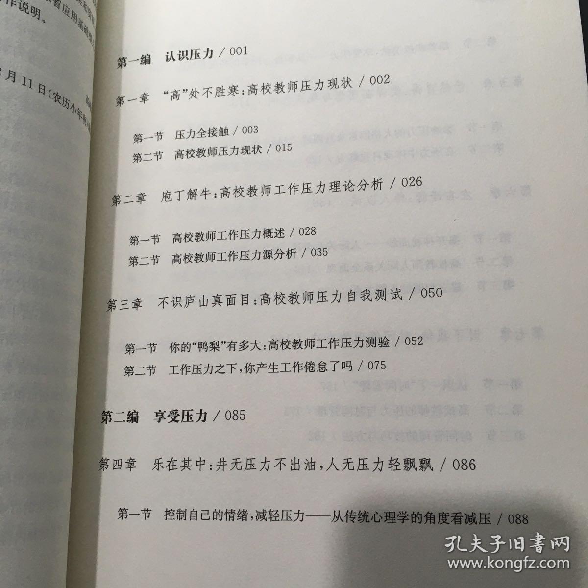 教师职业发展与减压丛书：高校教师减压手册