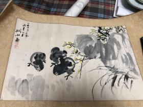 苏州藏家出货，吴门知名画家沈彬如，73年国画一副，喜欢的朋友来聊