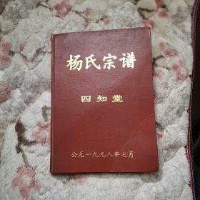 杨氏宗谱，四知堂，公元一九九八年七月传之家宝，八品