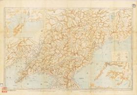 1868 满洲全图。图幅98*68.4厘米。宣纸印刷品，古地图0458
