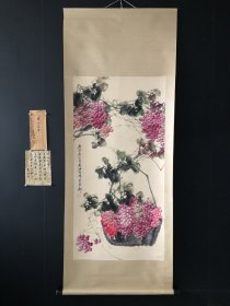 娄师白字画国画葡萄四尺手绘纸本卷轴挂画