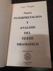 NUEVA INTERPRETACION Y ANALISIS DEL TEXTO DRAMATICO